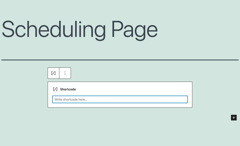 Input shortcode into WordPress