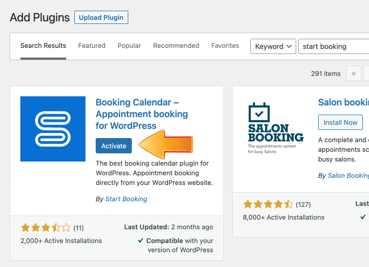 Activate WordPress scheduling plugin