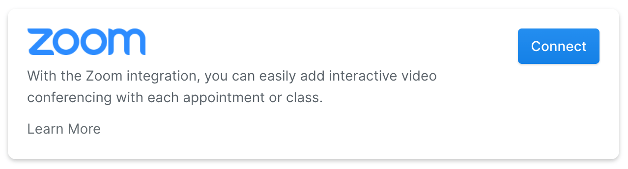 Integrate Zoom with Start Booking for virtual Zoom meetings.